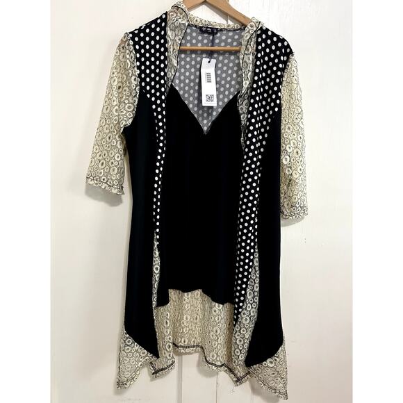 NWT Lily by Firmana Open Front Cardigan Size XL Whimsical Fun Flirty - Picture 1 of 6